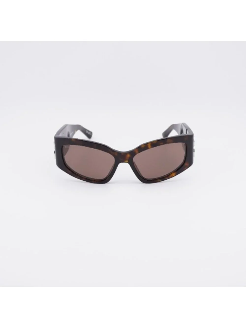 Balenciaga BB0321S 008 Sunglasses Dark Havana Cat Eye Frame, Brown Lenses